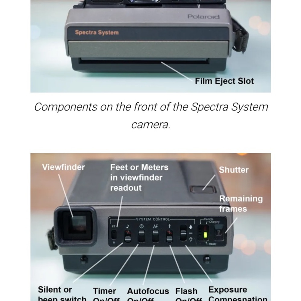 VTG Polaroid Spectra System Instant Film Camera w/Quintic Lens F10/125mm